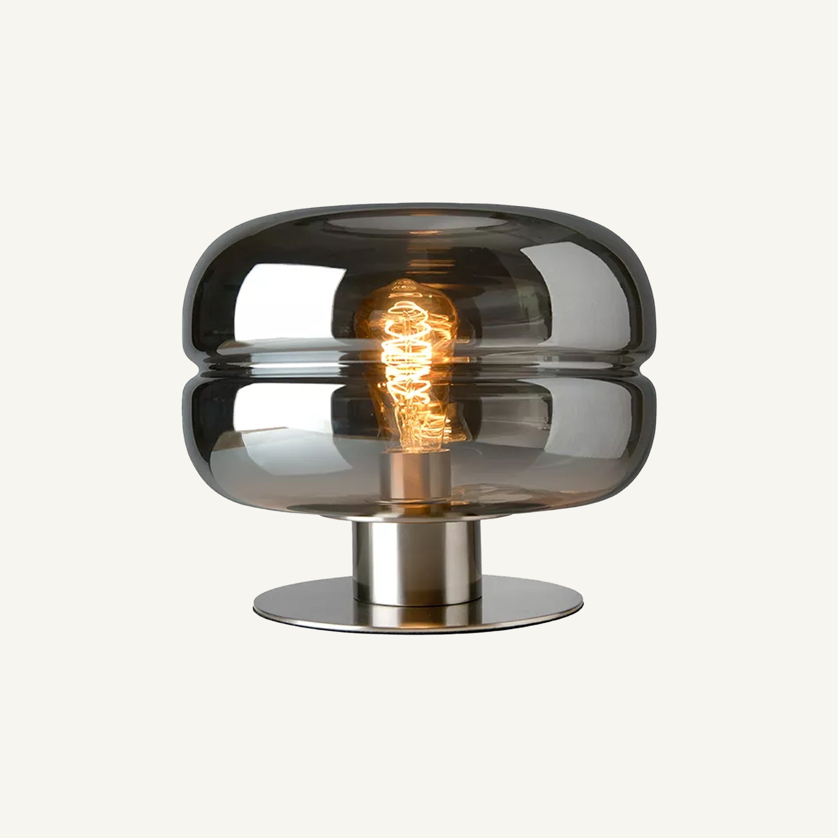 Vetrano - Elegant smoked glass table lamp