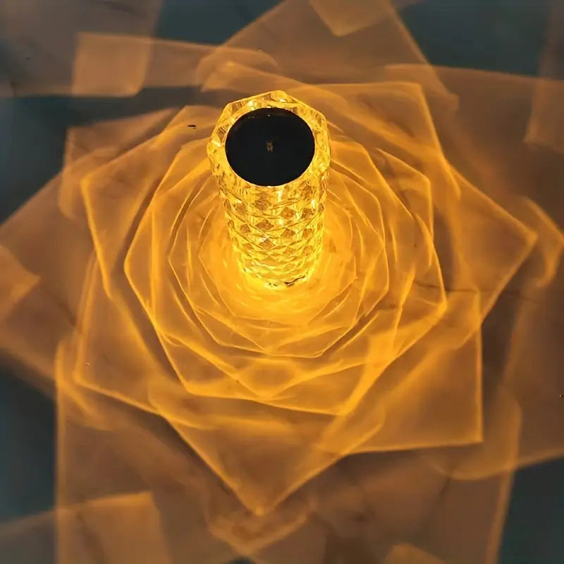 Rosé – Funkelnde Kristall-Tischlampe mit Touch