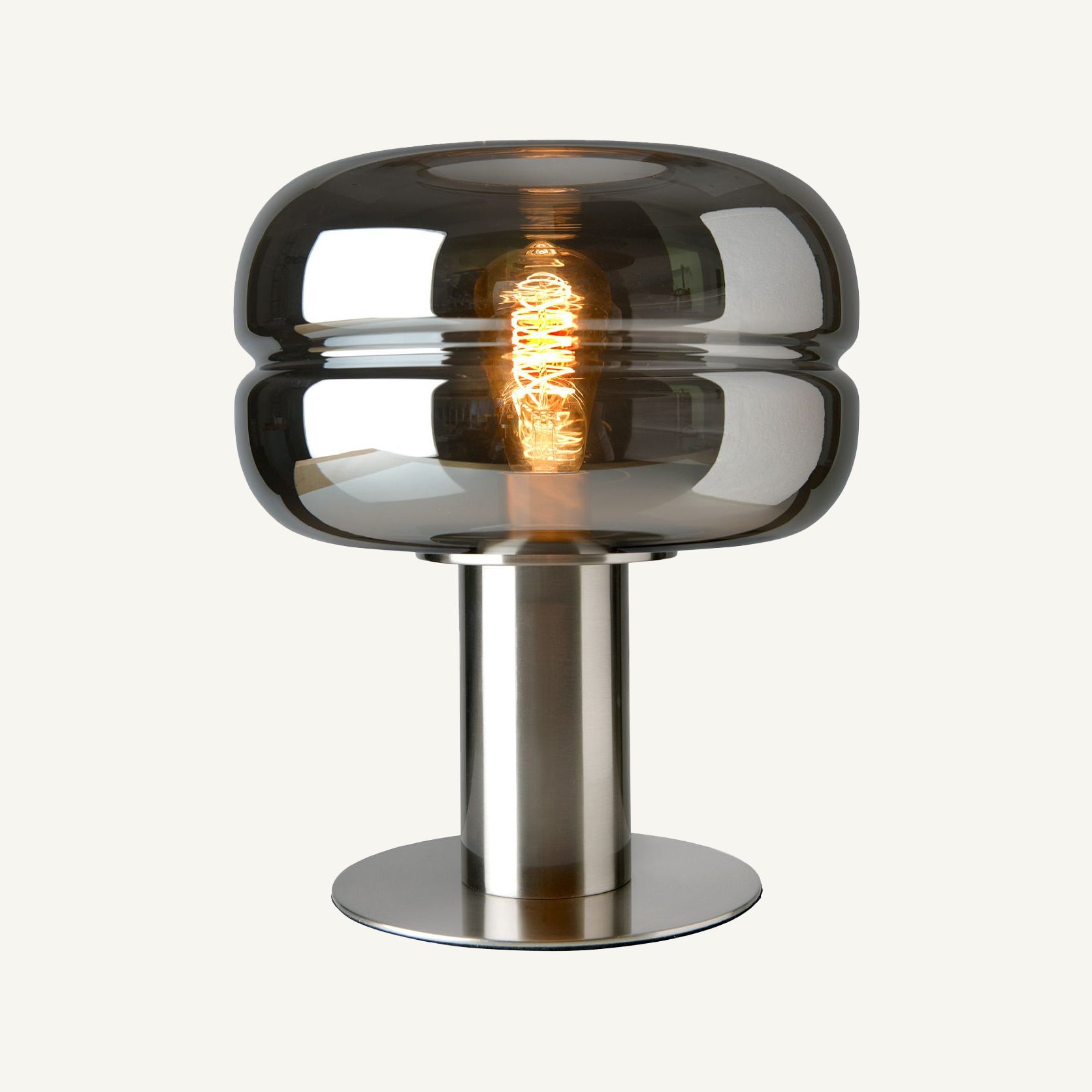 Vetrano - Elegant smoked glass table lamp