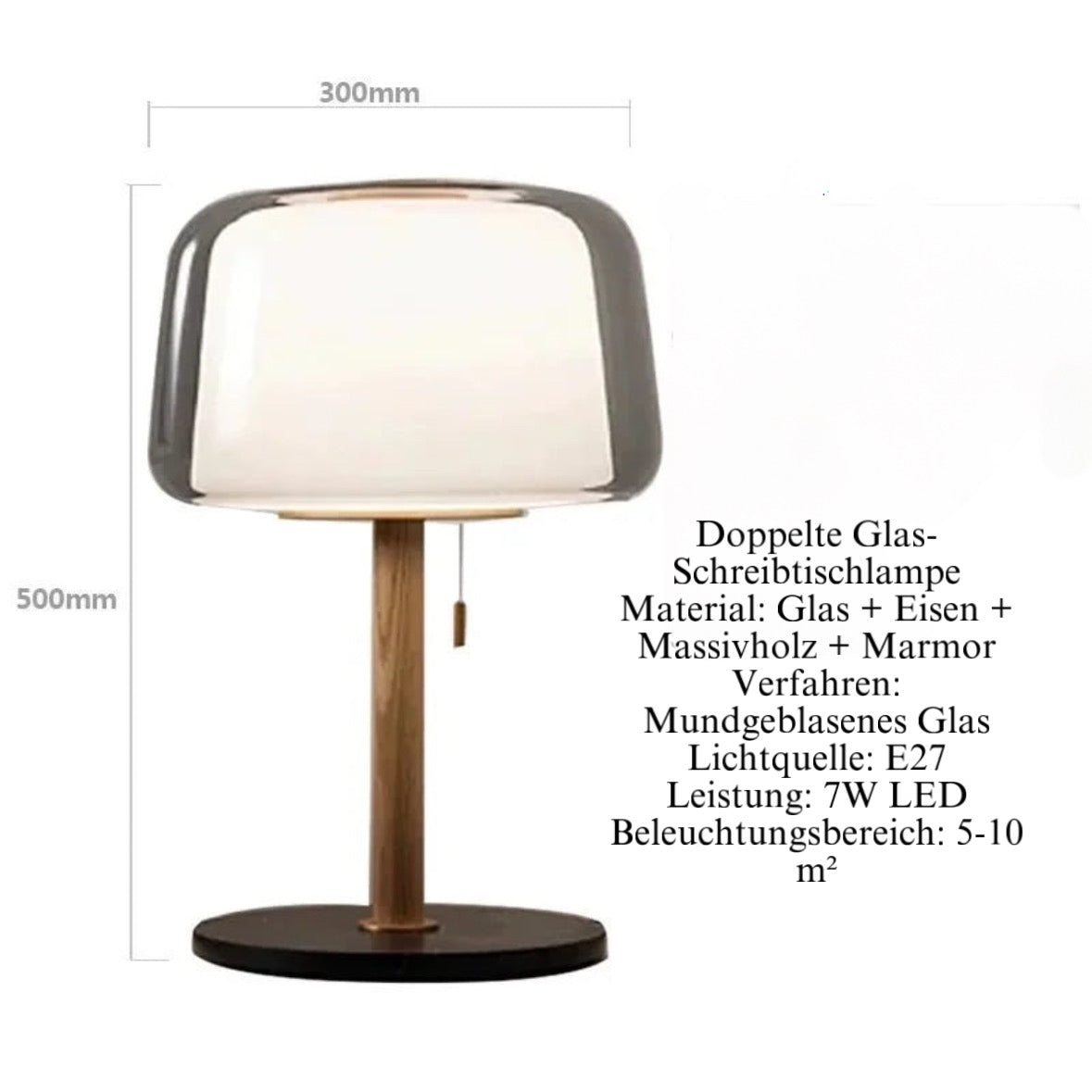 LumoGlass – Moderne Glas-Stehlampe