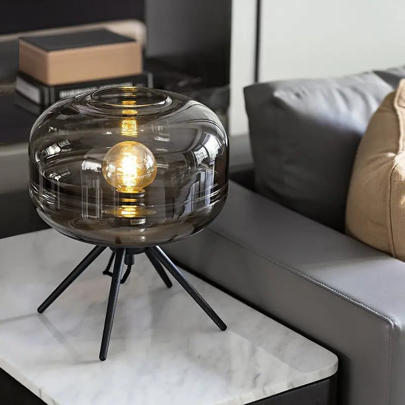 Stella Tripod - Modern table lamp with glass shade