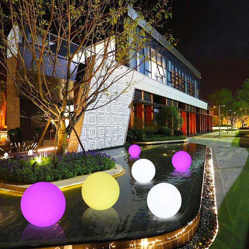 LumiGlow LED Gartenkugel – Farbwechselnde Deko für Pool & Garten