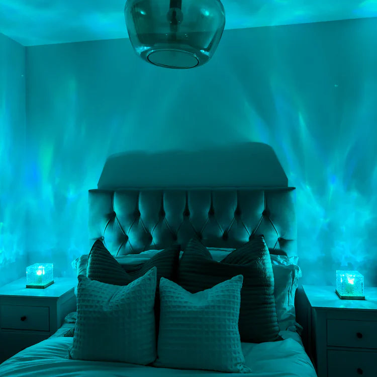 Aurora Glow - Nordlicht Lampe Polarlicht Wasserwellen Projektor Tischlampe