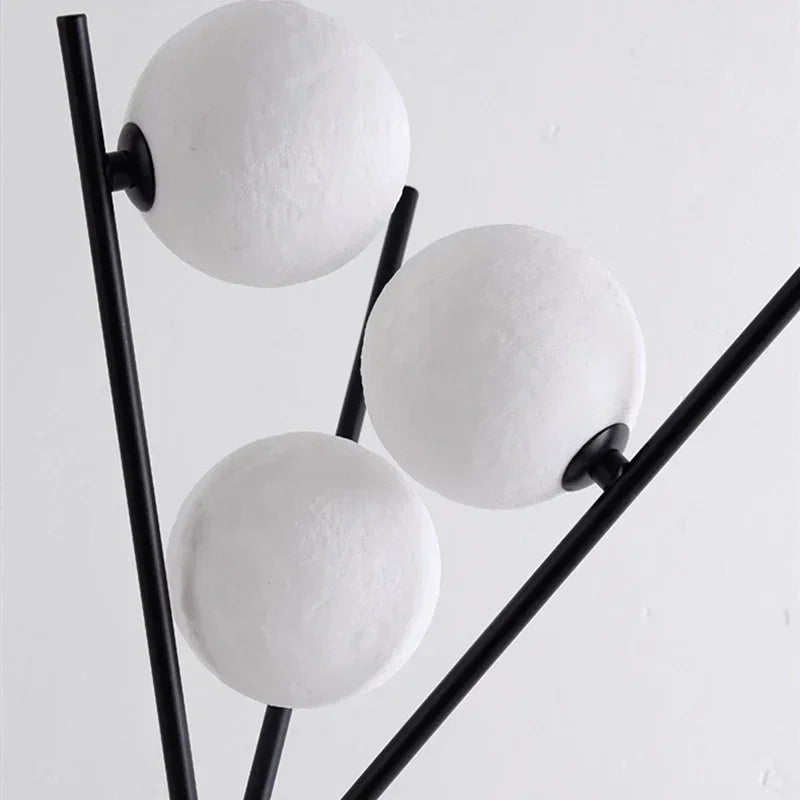Viona - Stehlampe LED-Bodenleuchte mit Glaslampenschirmen
