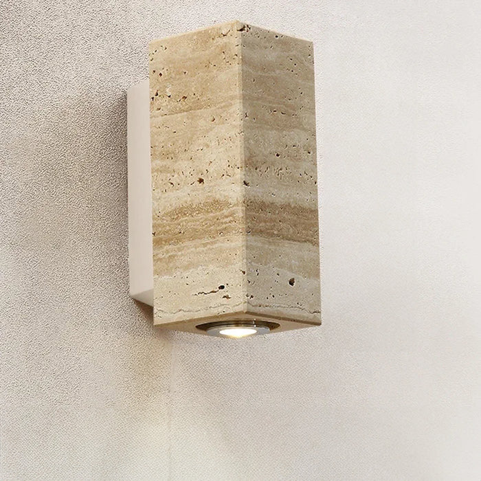 Lunara Wabi-Sabi Wandlampe im Stein-Marmor-Stil