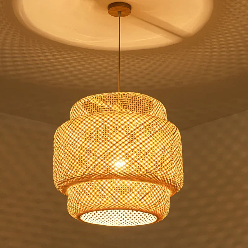 Bohoris - Handgefertigte Bambus-Hängelampe im Boho-Stil