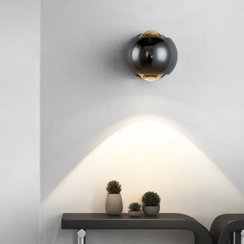 Orbis - Rotating ball LED wall light