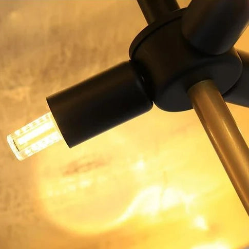 Solano Coyote - Luxus Stehleuchte Gold/Schwarz