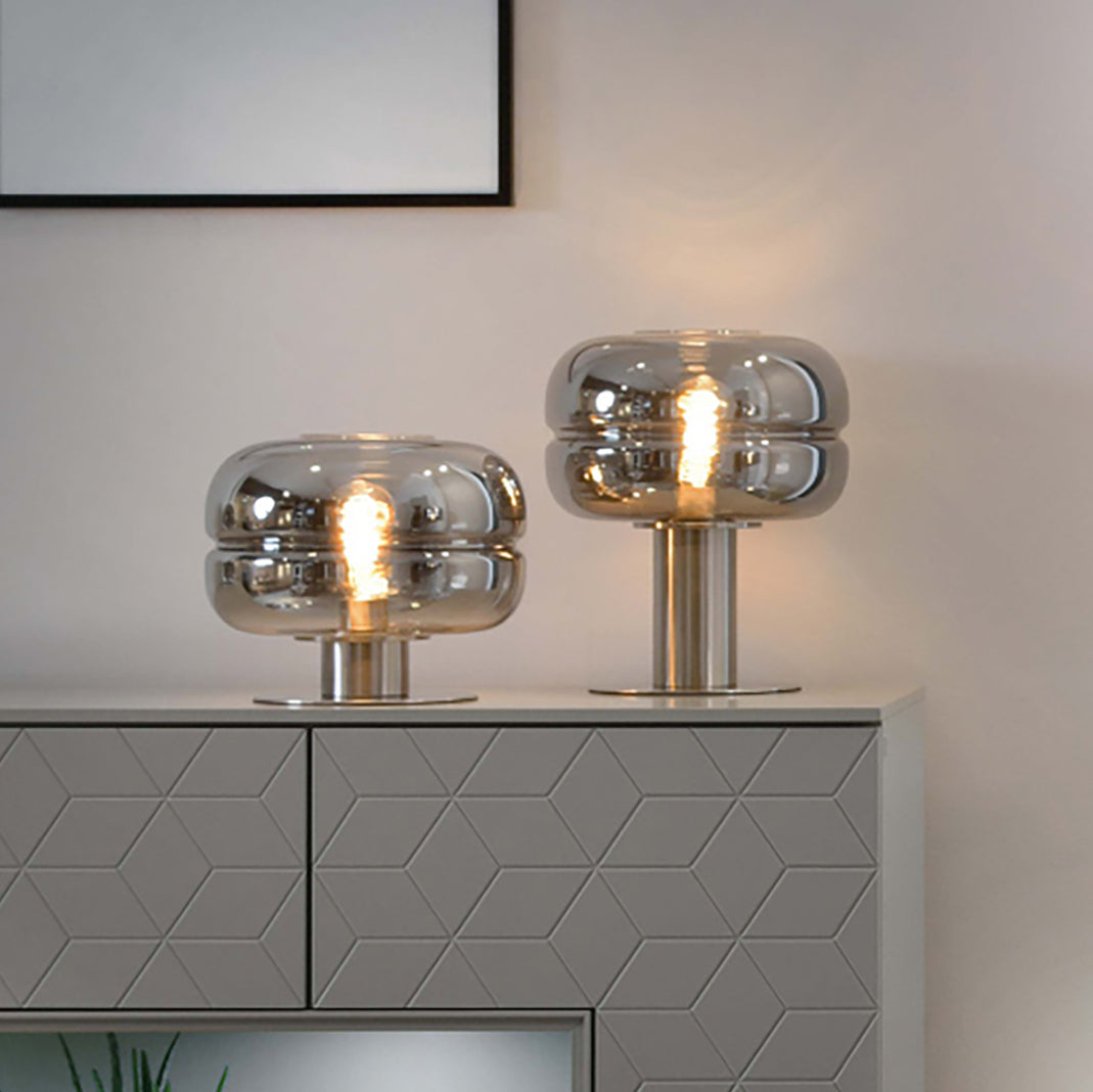 Vetrano - Elegant smoked glass table lamp