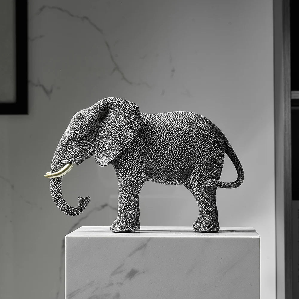 Elephunk Abstrakte Designer Elefanten-Statuen (2er-Set)